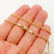 Gold Round Figaro Link Chain